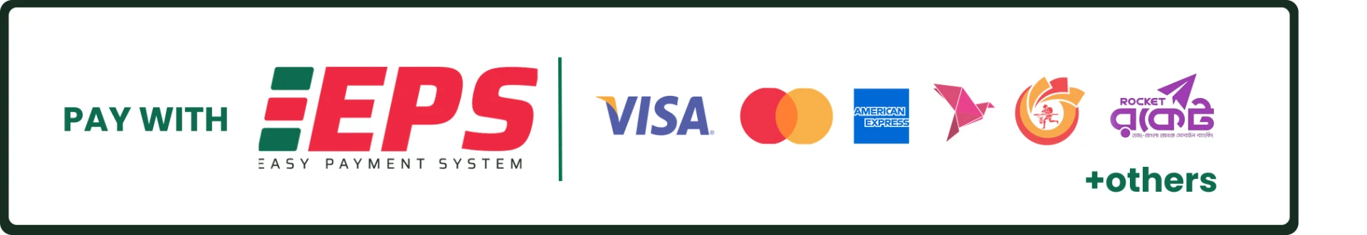 Pay with EPS — bKash, Nagad, Rocket, cards and more